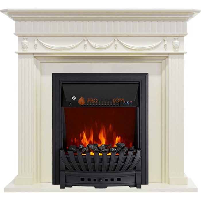 Каминокомплект Royal Flame Corfu - Слоновая кость с очагом Aspen Black