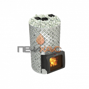 Дровяная банная печь Grill’D Violet World Steel Romb Short Window Max Pro