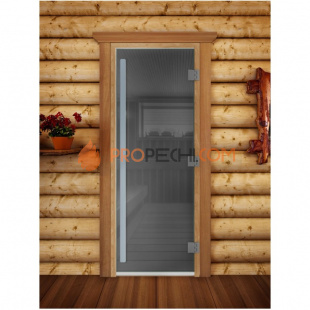 Дверь для бани DoorWood Престиж Графит, 2000x800 мм