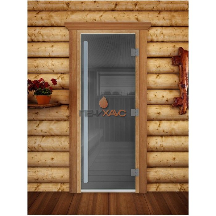 Дверь для бани DoorWood Престиж Графит, 2000x800 мм