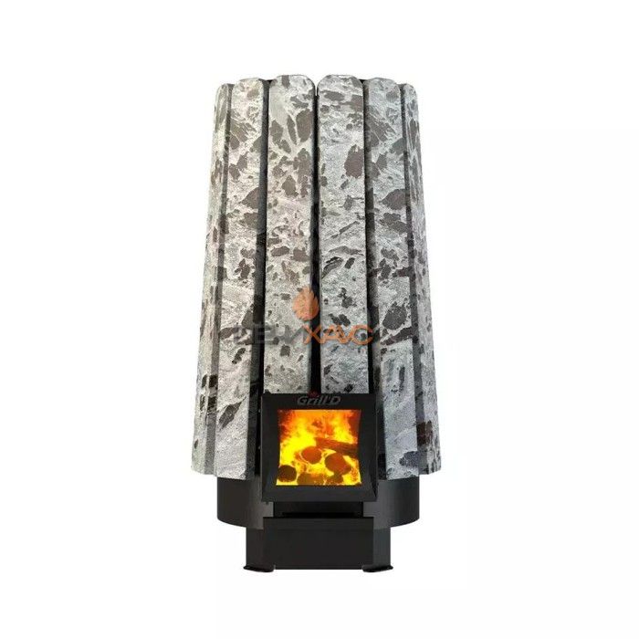 Дровяная банная печь Grill’D Cometa 180 Vega Short Stone Pro (Серпентинит)
