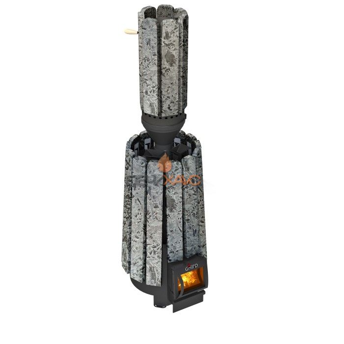 Дровяная печь для бани Grill’D Cometa 180 Vega Short Window Max, Stone (Серпентинит)