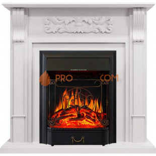 Каминокомплект Royal Flame Venice - Фактурный белый с очагом Majestic FX Black