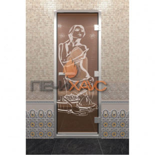 Дверь для хамама DoorWood Искушение Бронза, 1800х600 мм
