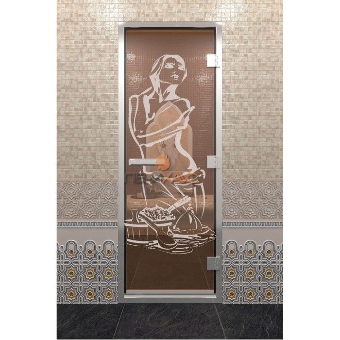 Дверь для хамама DoorWood Искушение Бронза, 1800х800 мм