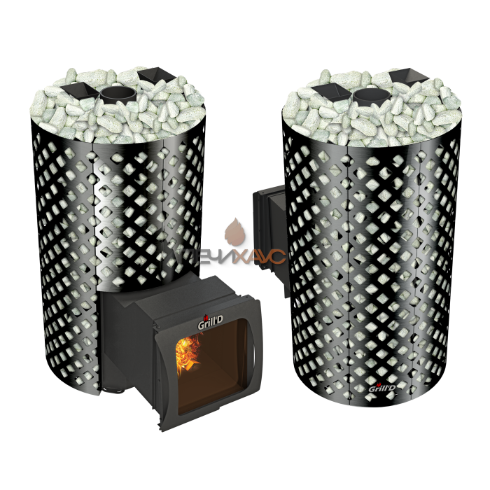 Дровяная печь для бани Grill’D Violet World Romb Long Window Max