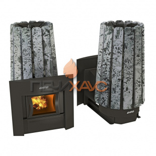 Дровяная печь для бани Grill’D Cometa 180 Vega Window, Stone (Серпентинит)