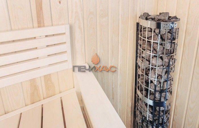 Электрическая печь Harvia Cilindro PC66 Steel (со встроенным пультом)