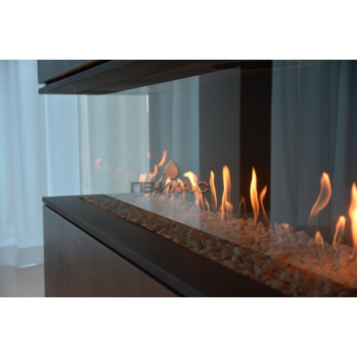 Газовая топка Vero Design Gala Угловая левая (900x400 мм) D130/200 мм, горелка Line burner