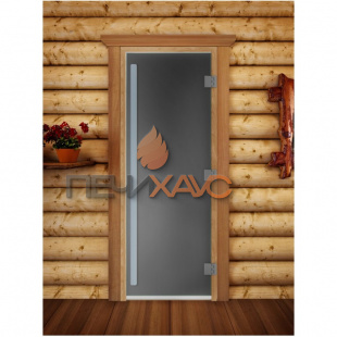 Дверь для бани DoorWood Престиж Графит Матовый, 2000x800 мм