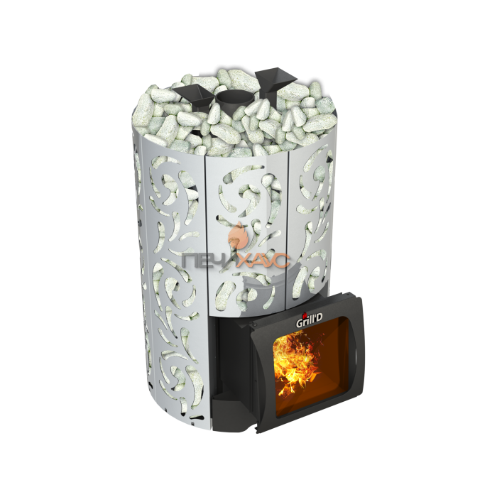 Дровяная банная печь Grill’D Violet World Steel Short Window Max Pro