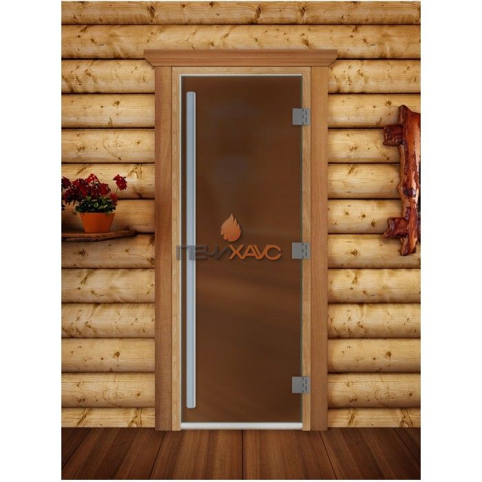 Дверь для бани DoorWood Престиж Бронза матовая, 2000x900 мм