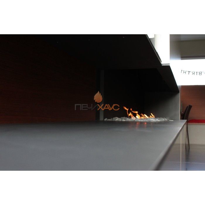 Газовая топка Vero Design Nippon Угловой левый (2500x750 мм) D350 мм, горелка VLK burner