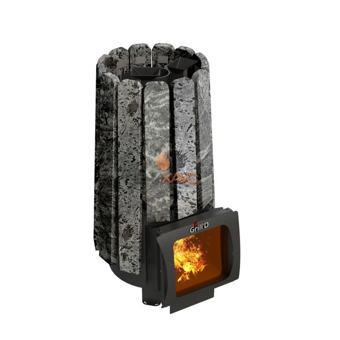 Дровяная печь для бани Grill’D Cometa 180 Vega Short Window Max, Stone (Серпентинит)