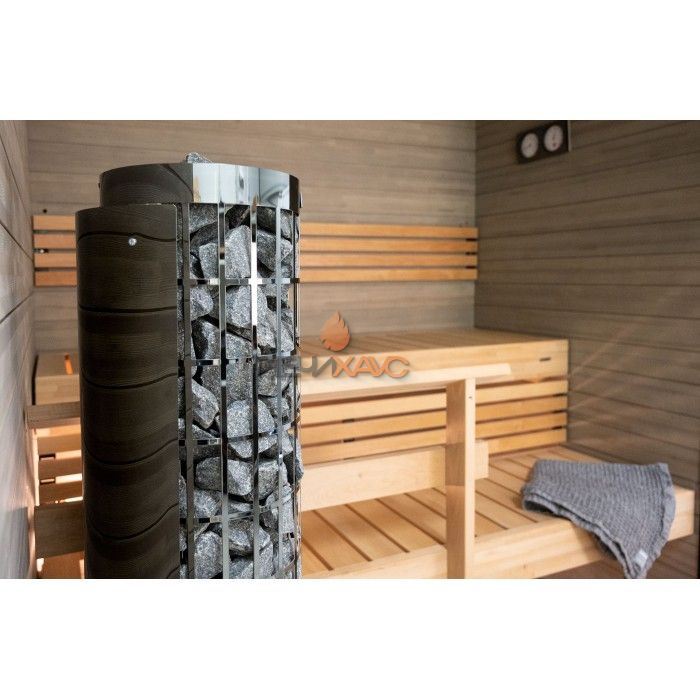 Электрическая печь Harvia Cilindro PC66 Black Steel (со встроенным пультом)