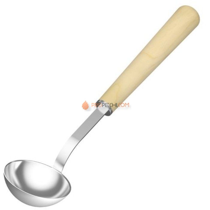 Черпак SAWO 442-MP (из нержавейки с деревянной ручкой, D100, 237мл)