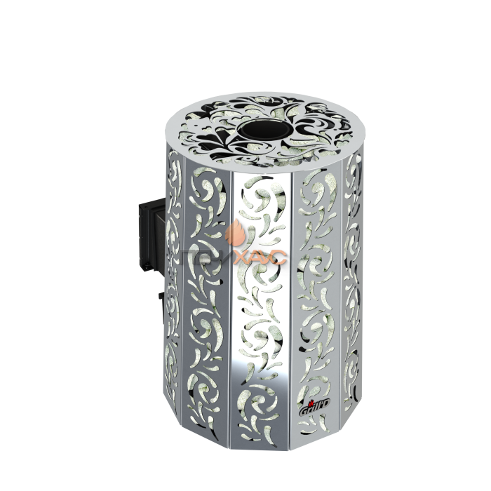 Дровяная печь для бани Grill’D Violet Steel Long (Камень колотый 100 кг)