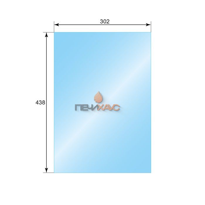 Стекло ASTON (302х438) Вертикаль каминная топка