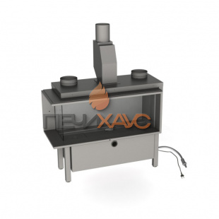 Газовая топка Vero Design Gala Угловая левая (800x400 мм) D130/200 мм, горелка Line burner
