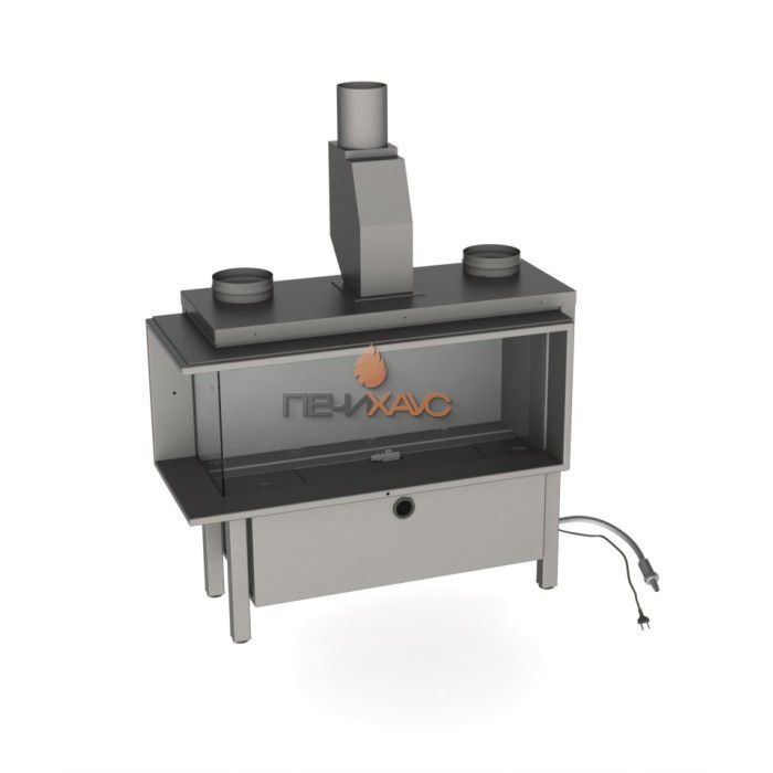 Газовая топка Vero Design Gala Угловая левая (900x400 мм) D130/200 мм, горелка Line burner