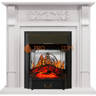 Каминокомплект Royal Flame Venice - Фактурный белый с очагом Majestic FX M Black