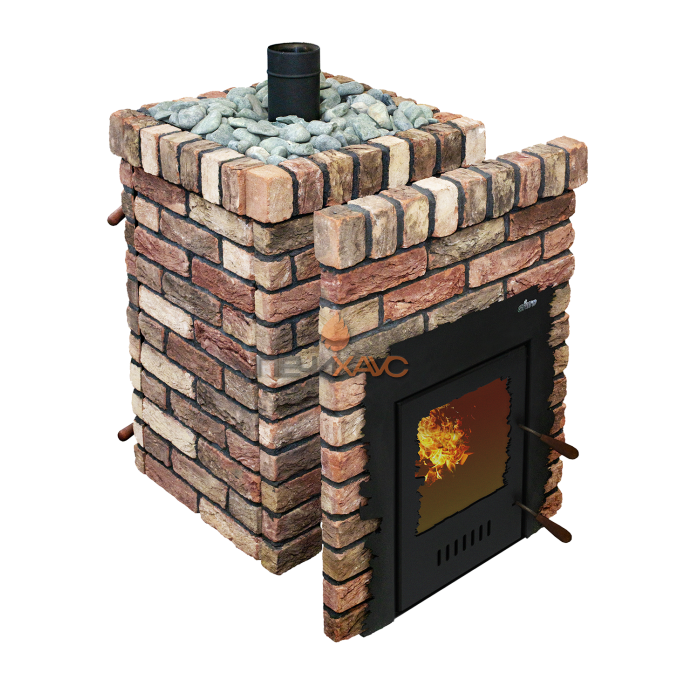 Дровяная банная печь Grill’D Retro Long (Камень колотый 20 кг)