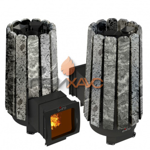 Дровяная печь для бани Grill’D Cometa 180 Vega Long Window Max, Stone (Серпентинит)