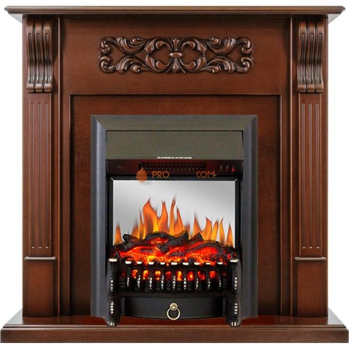Каминокомплект Royal Flame Venice - Махагон коричневый антик с очагом Fobos FX M Black