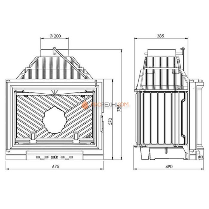 Каминная топка KAWMET W10