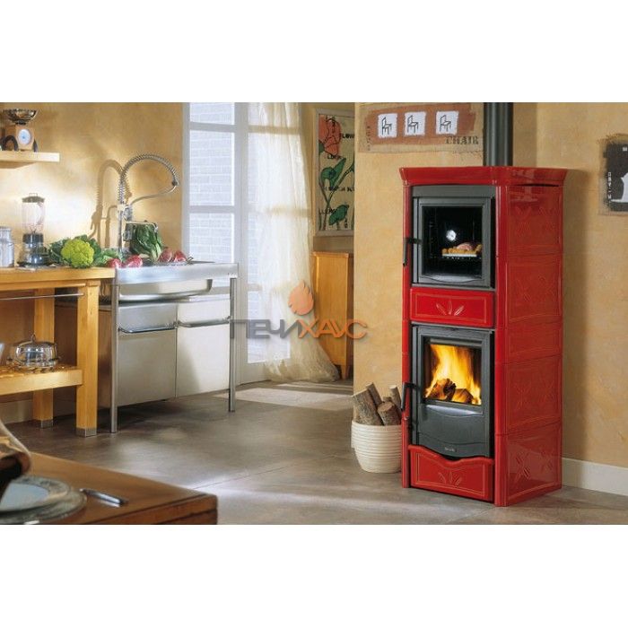 Печь-камин La Nordica Nicoletta Forno EVO Bordeaux