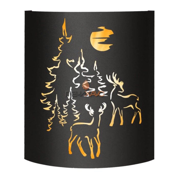 Абажур Везувий BLACK (AISI 430) тип 5