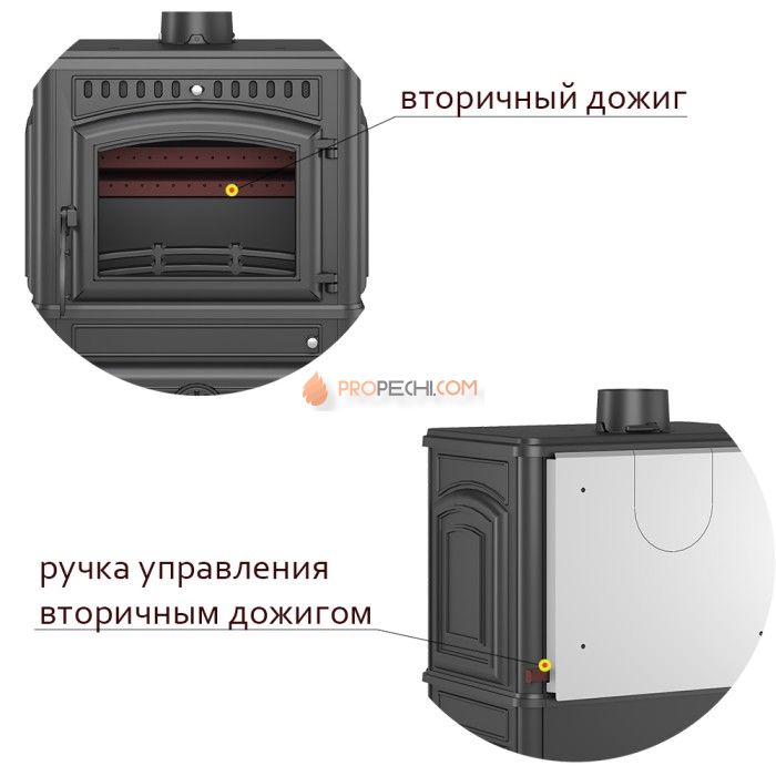Печь-камин Везувий LV-12 "Антрацит"