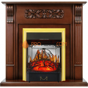 Каминокомплект Royal Flame Venice - Махагон коричневый антик с очагом Majestic FX M Brass