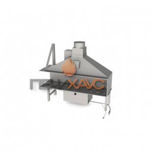 Газовая топка Vero Design Nippon Угловой левый (2500x750 мм) D350 мм, горелка VLK burner