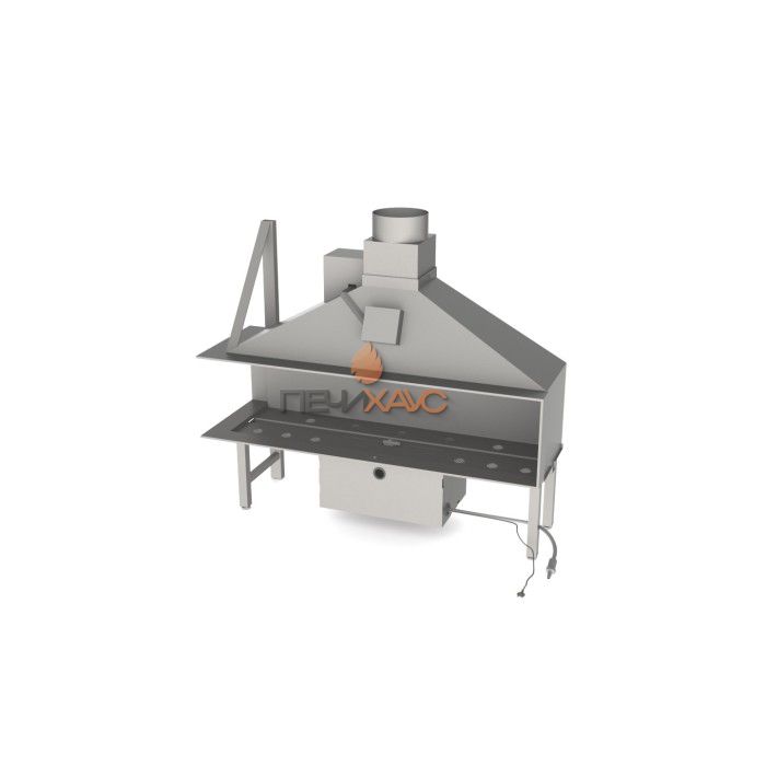 Газовая топка Vero Design Nippon Угловой левый (2500x750 мм) D350 мм, горелка VLK burner