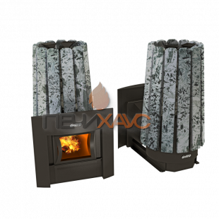 Дровяная банная печь Grill’D Cometa 180 Vega Window, Stone (Серпентинит) Pro