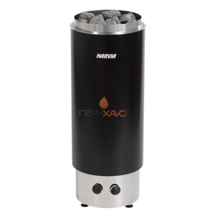 Электрическая печь Harvia Cilindro PC70F Black (со встроенным пультом)